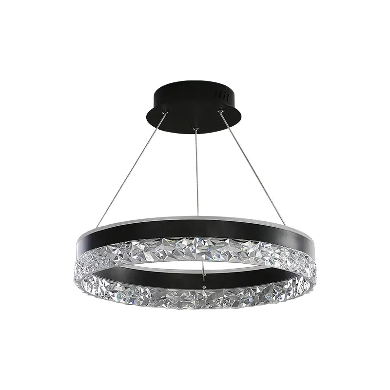 Crystal Rings LED Chandelier