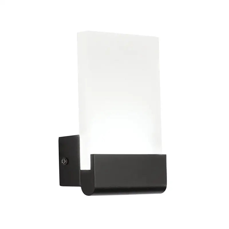 Cuboid LED Wall Sconce Cast Iron Frame