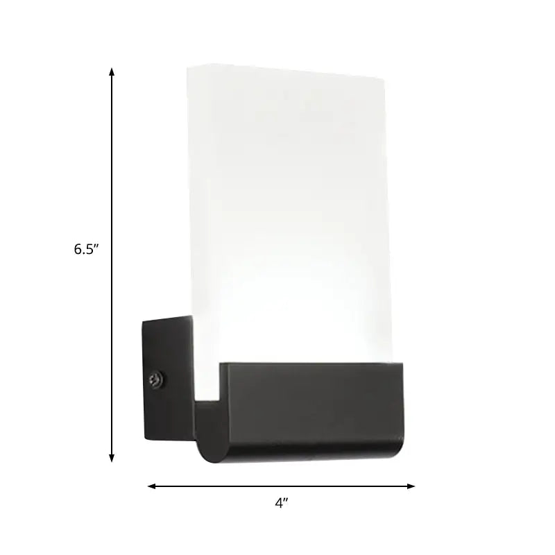 Cuboid LED Wall Sconce Cast Iron Frame