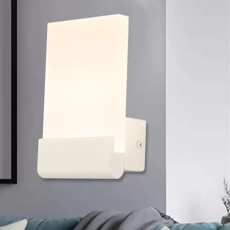 Cuboid LED Wall Sconce Cast Iron Frame