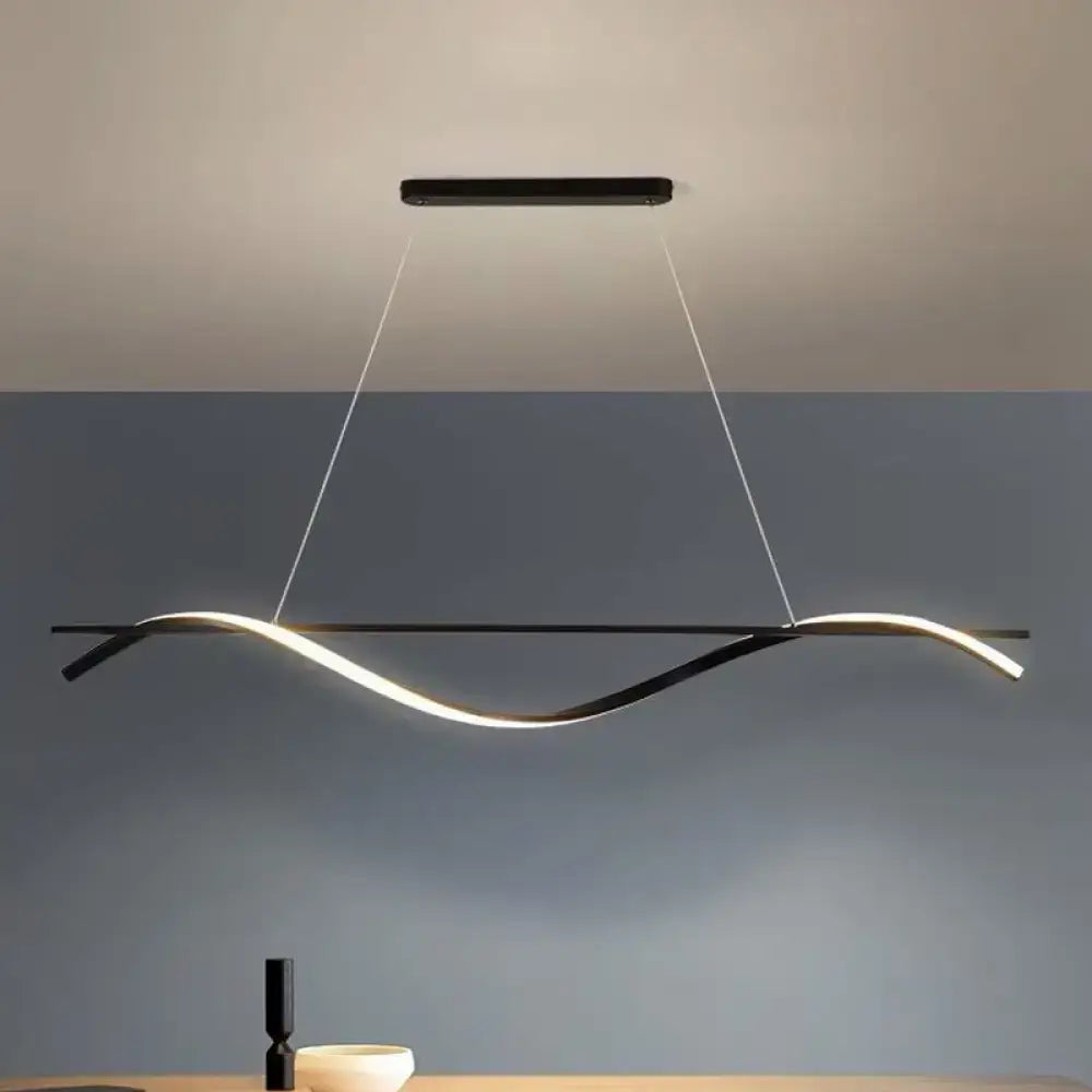 Curved LED Island Pendant