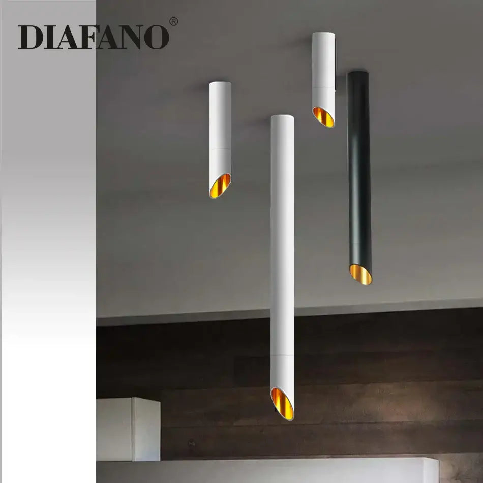 Black Cylindrical Ceiling Light