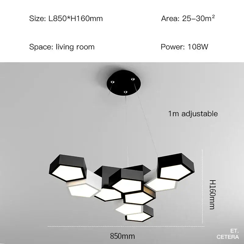 Black White Diamond Chandelier