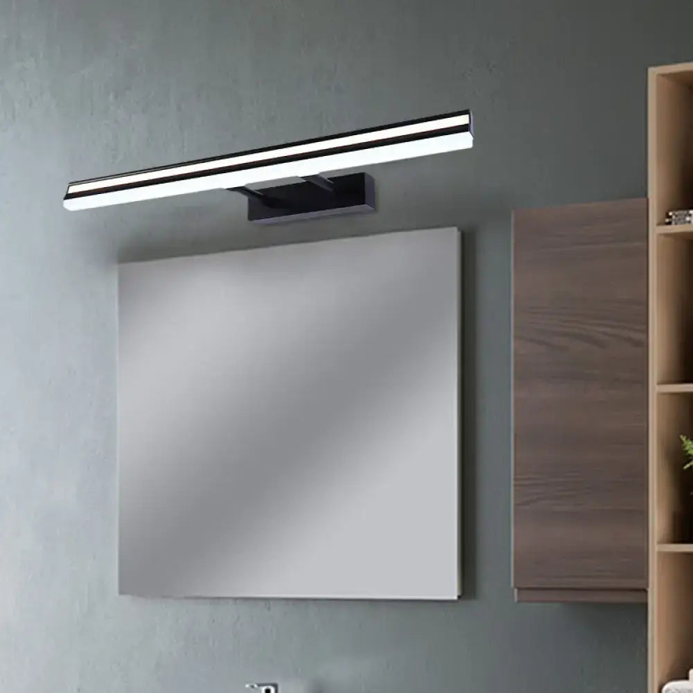 Black Rectangle Vanity Light