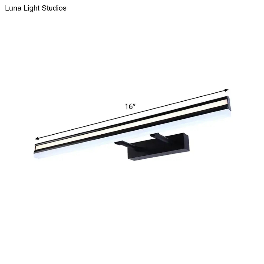 Black Rectangle Vanity Light