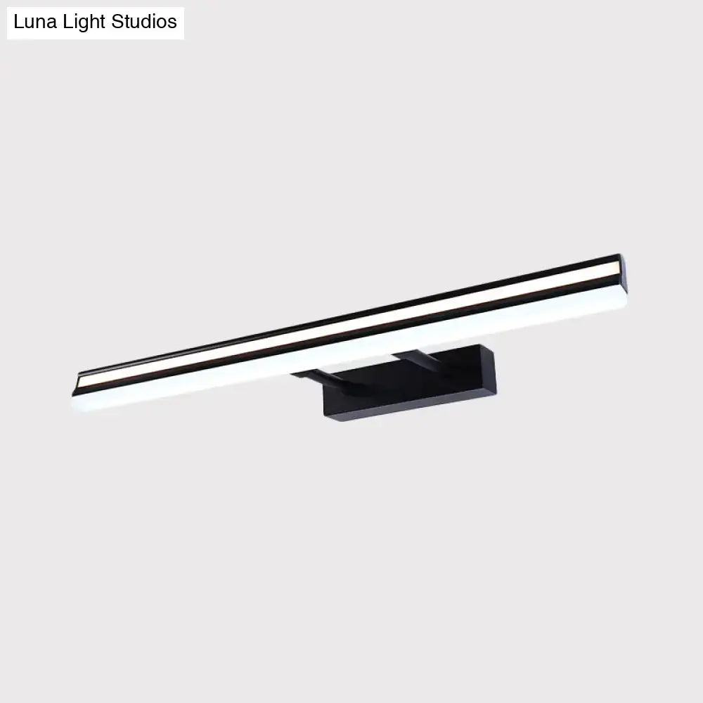 Black Rectangle Vanity Light