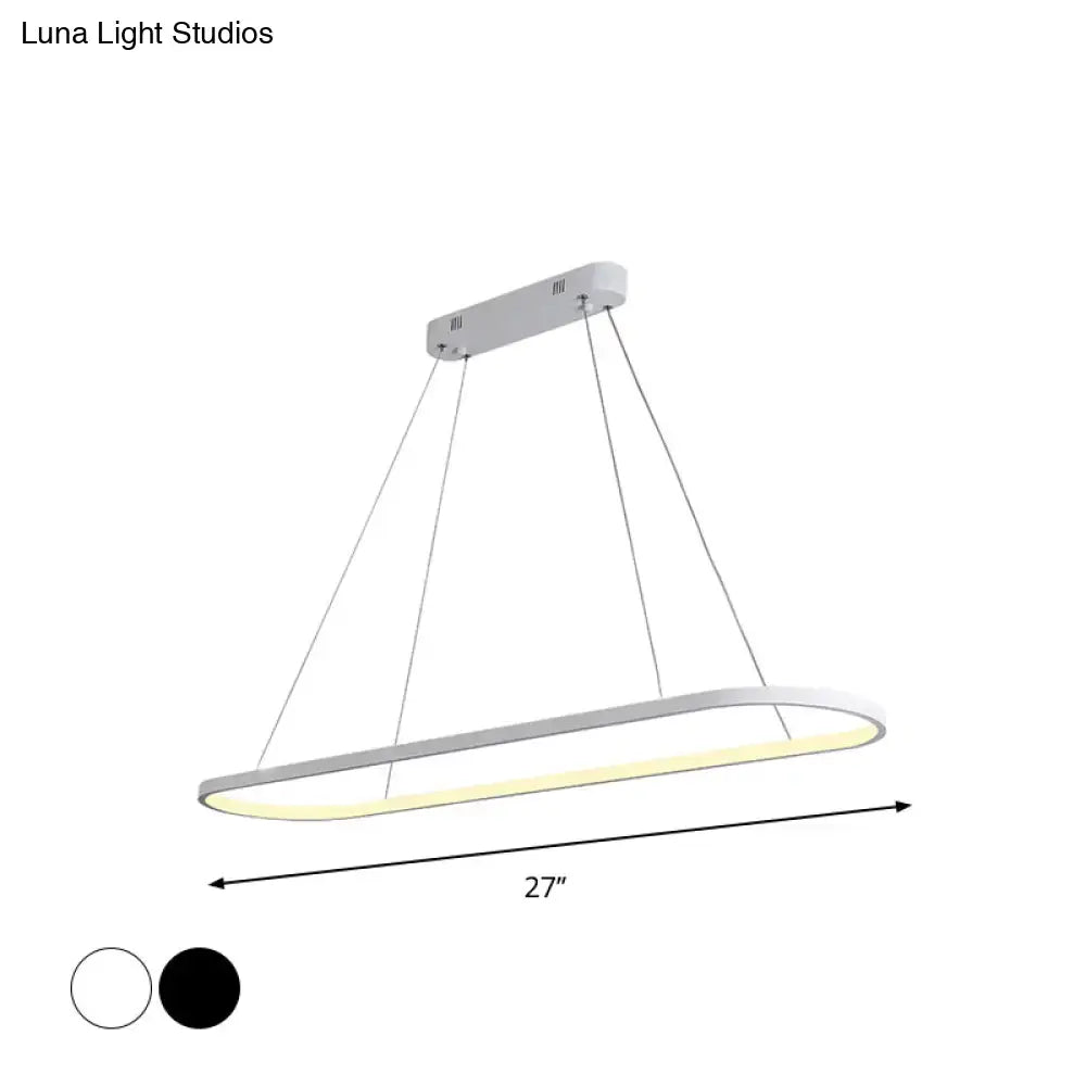 Black Ellipse Hanging Lamp