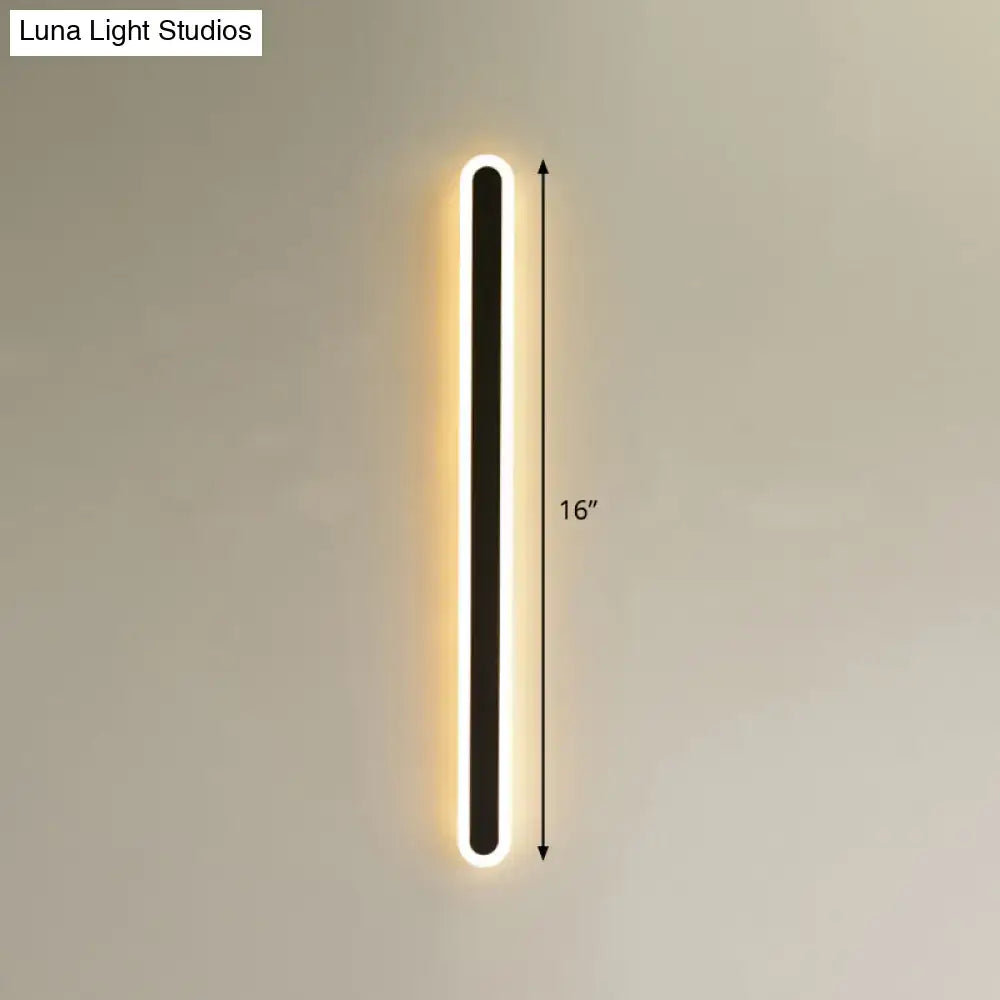 Black Acrylic Hallway Wall Sconce