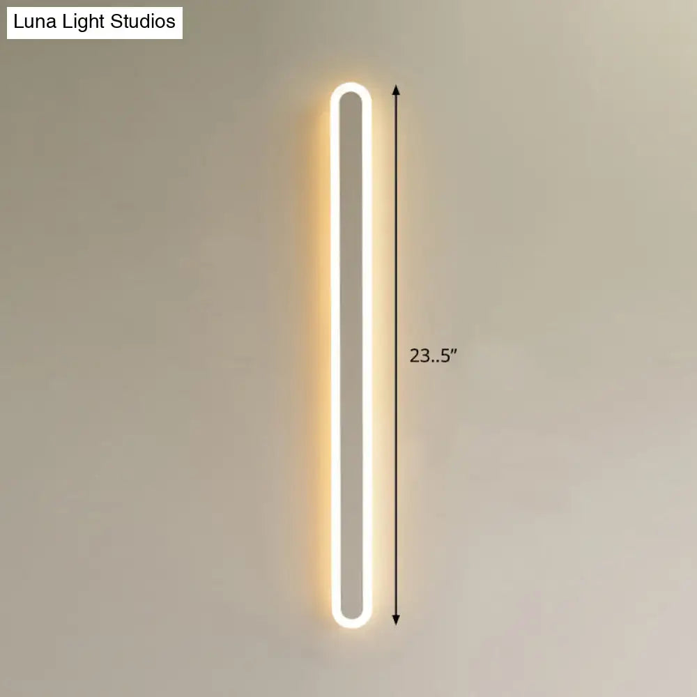 Black Acrylic Hallway Wall Sconce
