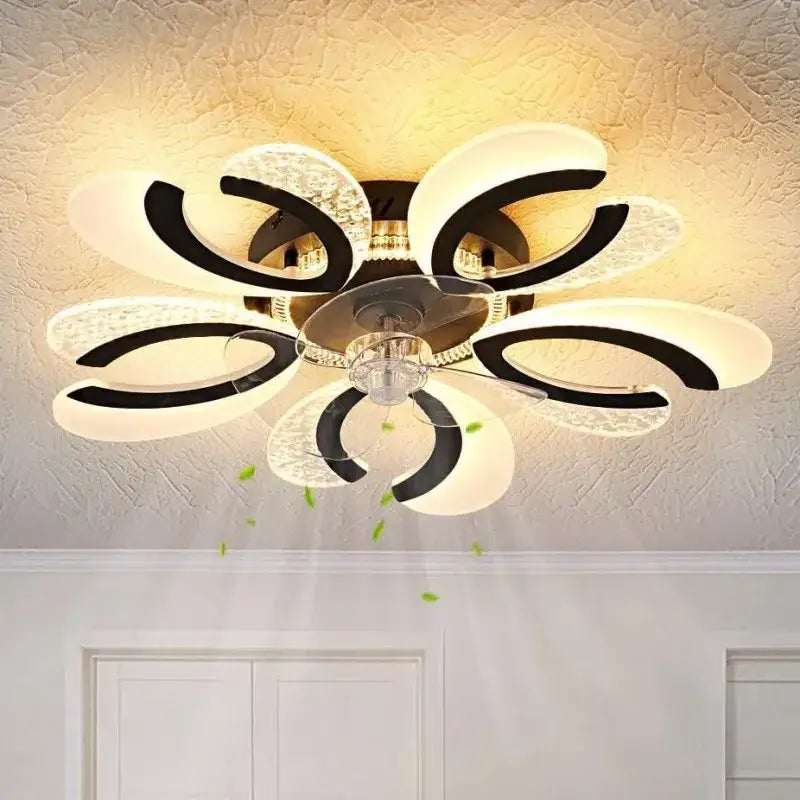 Black Floral Ceiling Fan