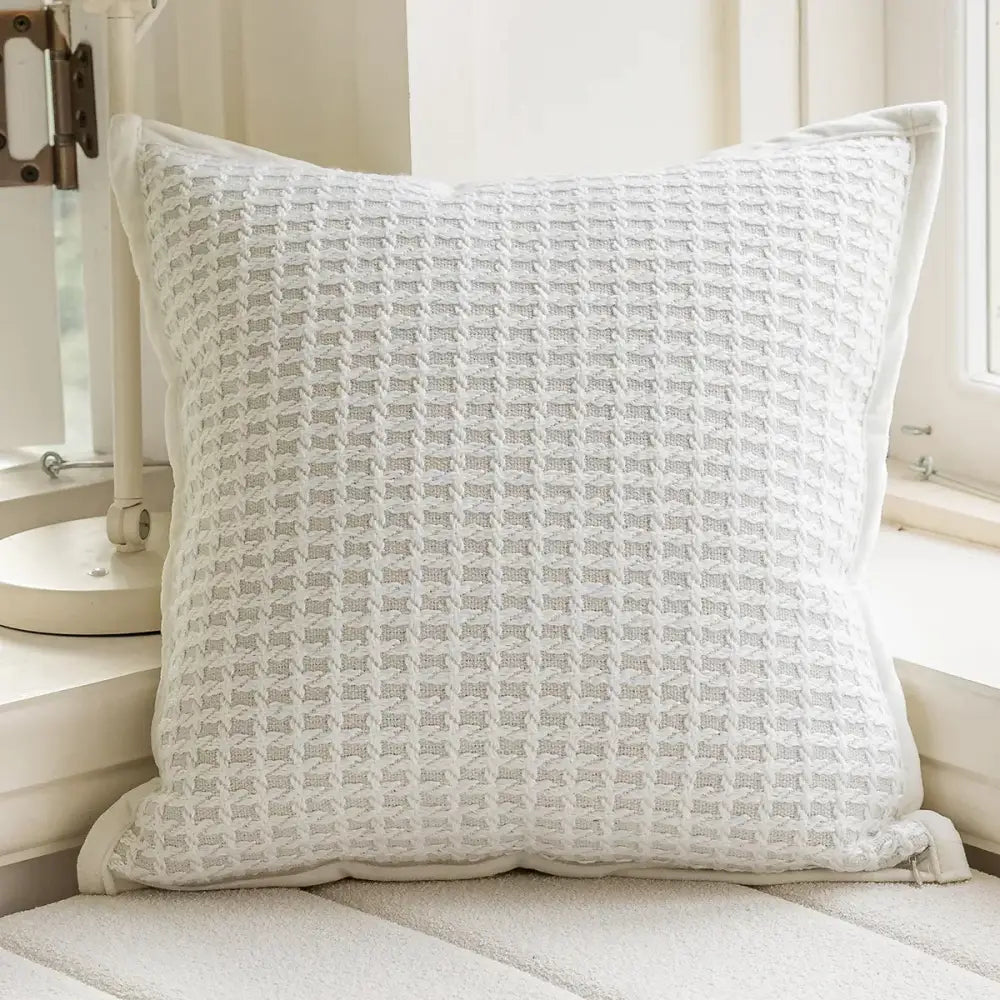 Black White Jacquard Cushion