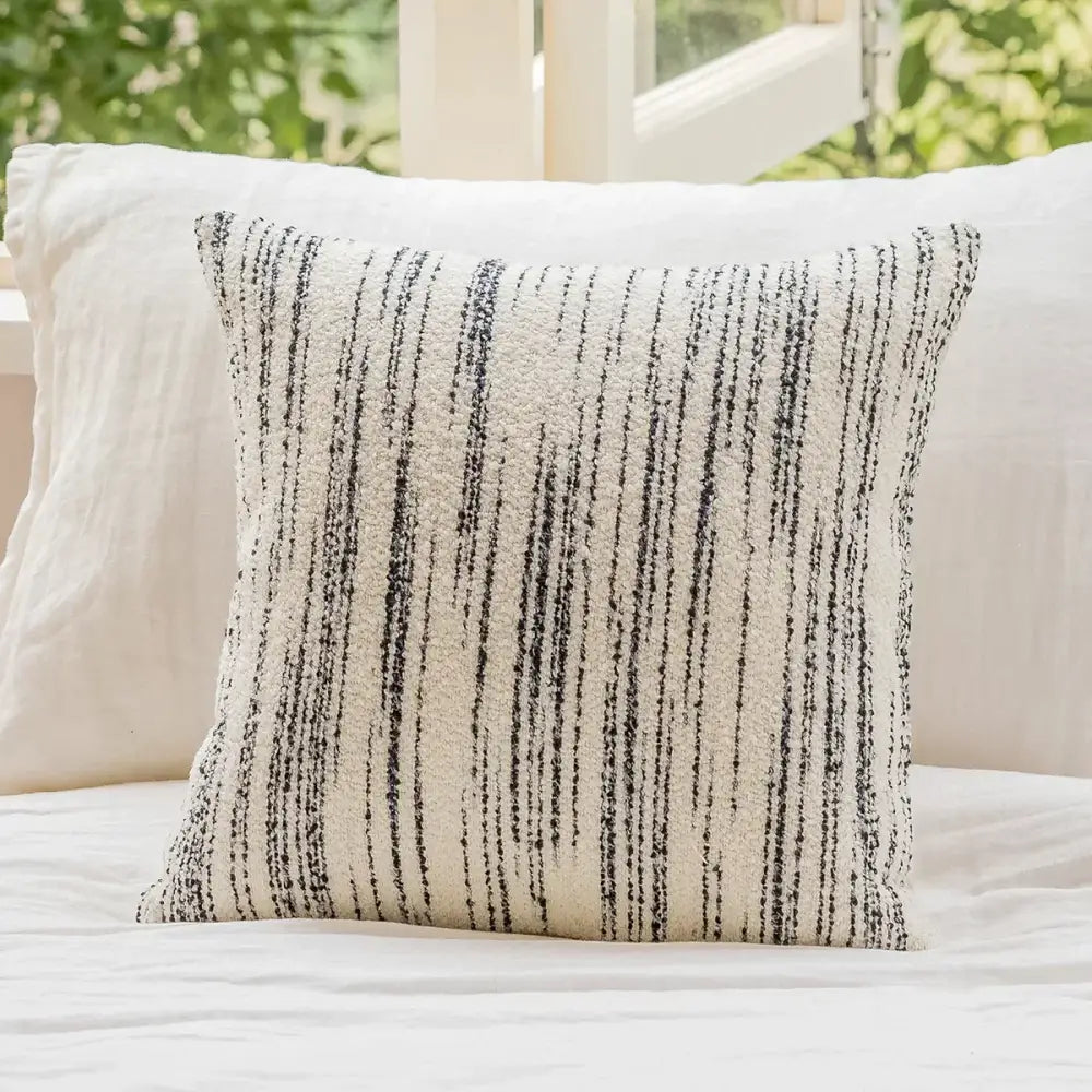 Black White Jacquard Cushion