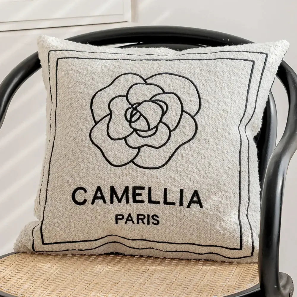 Black White Jacquard Cushion