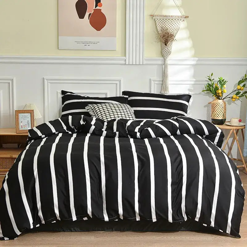 Black Stripes Bedding Set