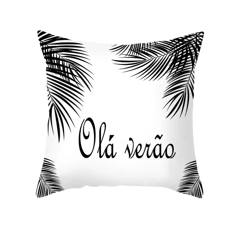 Black Geometry Cushion Cover
