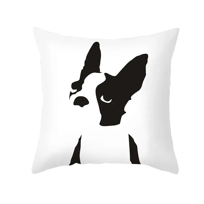 Black Geometry Cushion Cover