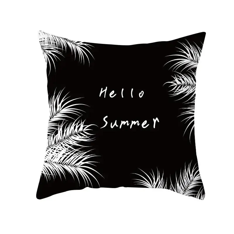 Black Geometry Cushion Cover