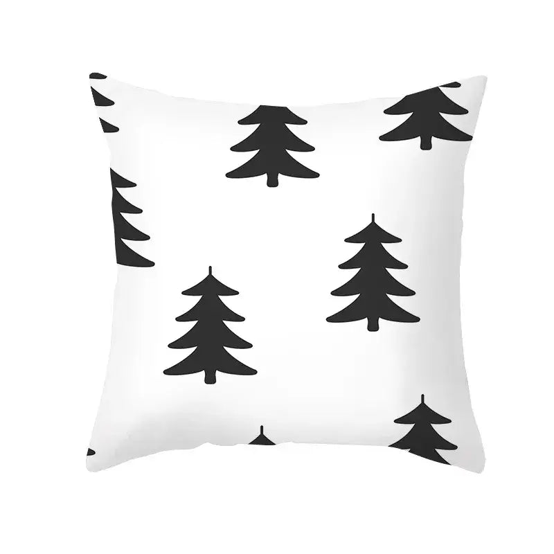 Black Geometry Cushion Cover