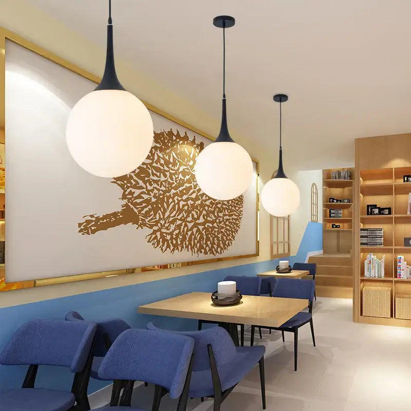 White Glass 30cm Pendant Lamp