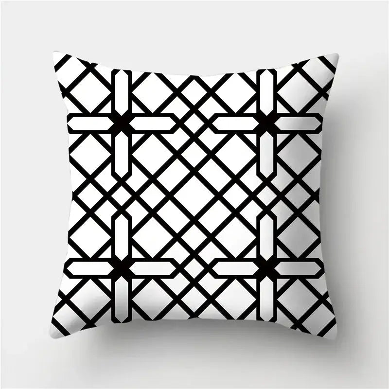 Black Gold Geometric Pillowcase