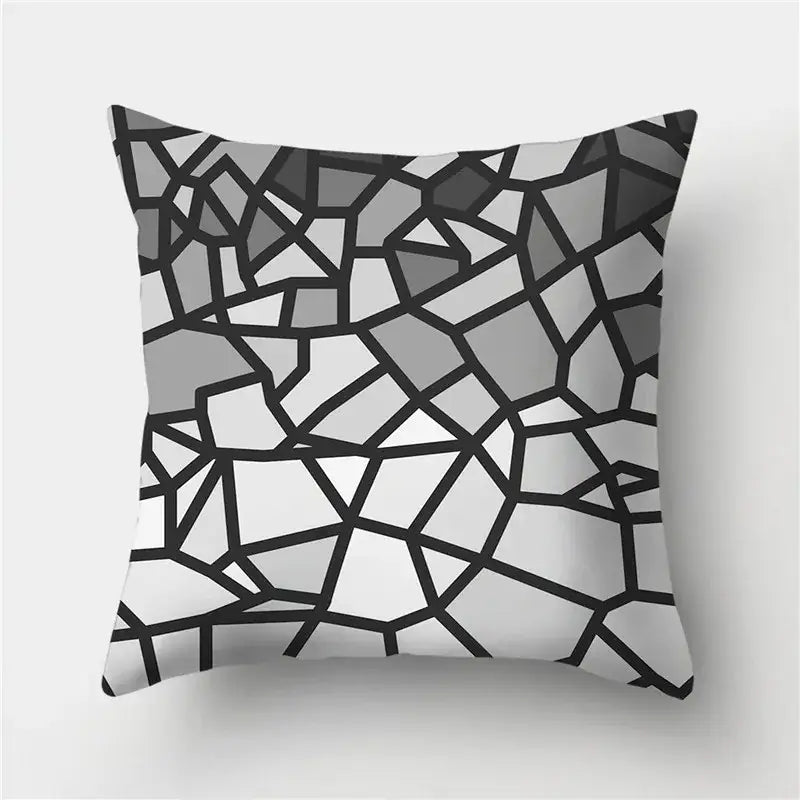 Black Gold Geometric Pillowcase