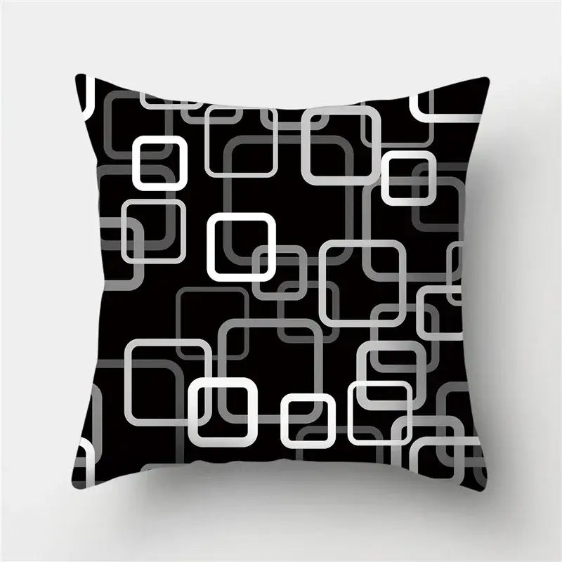 Black Gold Geometric Pillowcase