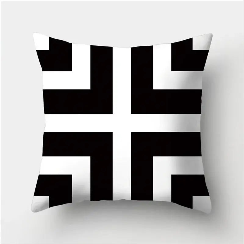 Black Gold Geometric Pillowcase