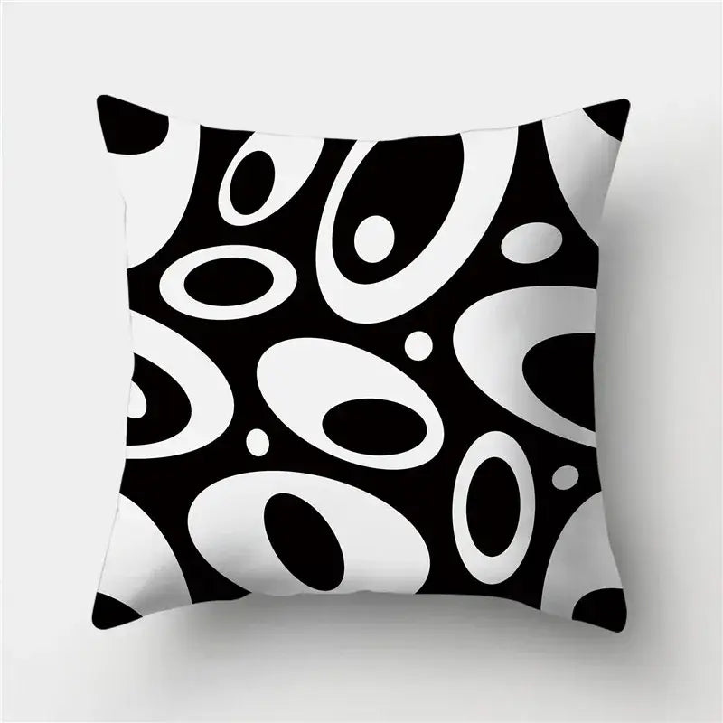 Black Gold Geometric Pillowcase