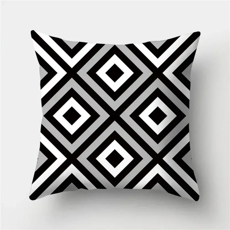 Black Gold Geometric Pillowcase