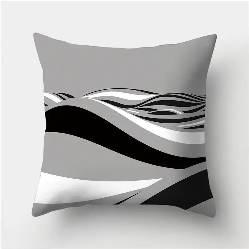 Black Gold Geometric Pillowcase