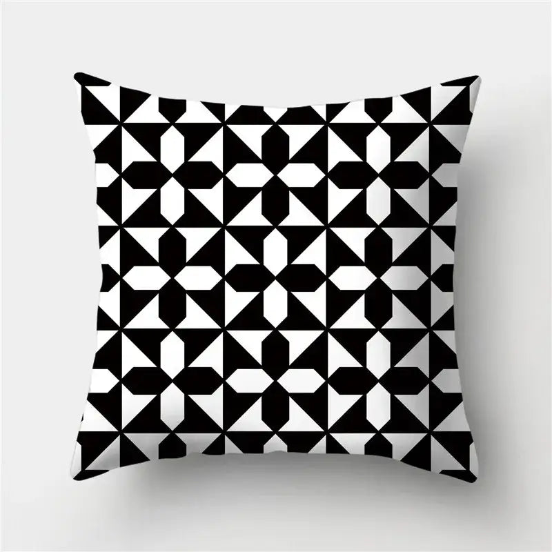 Black Gold Geometric Pillowcase