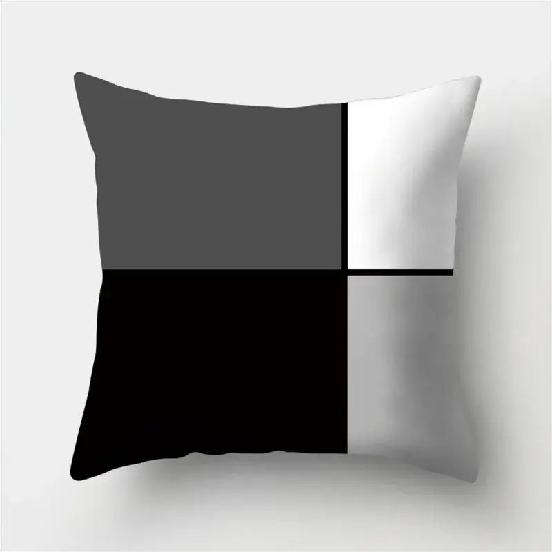 Black Gold Geometric Pillowcase