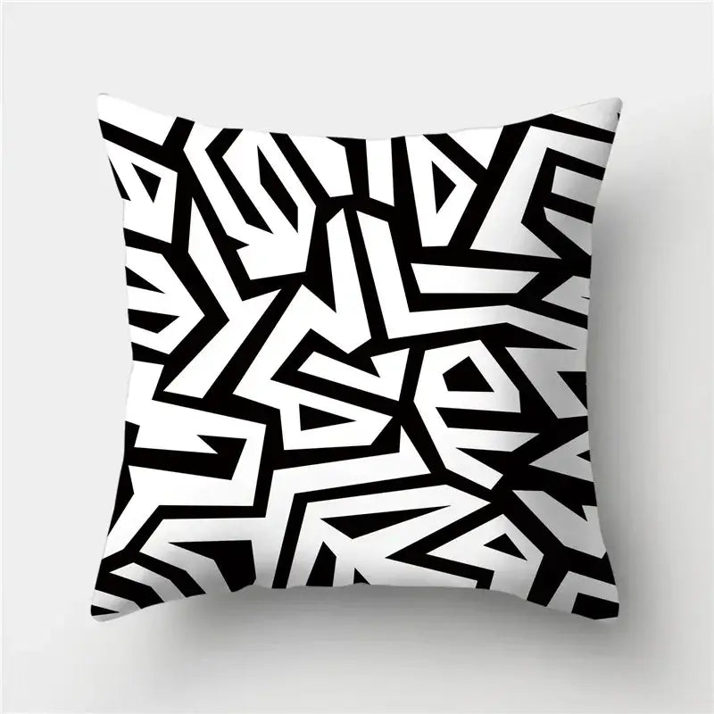 Black Gold Geometric Pillowcase