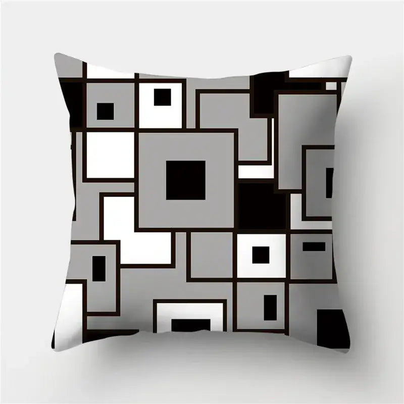Black Gold Geometric Pillowcase