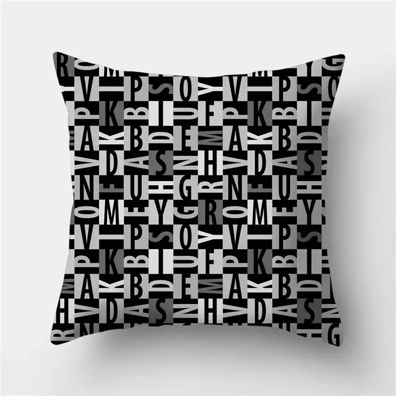 Black Gold Geometric Pillowcase