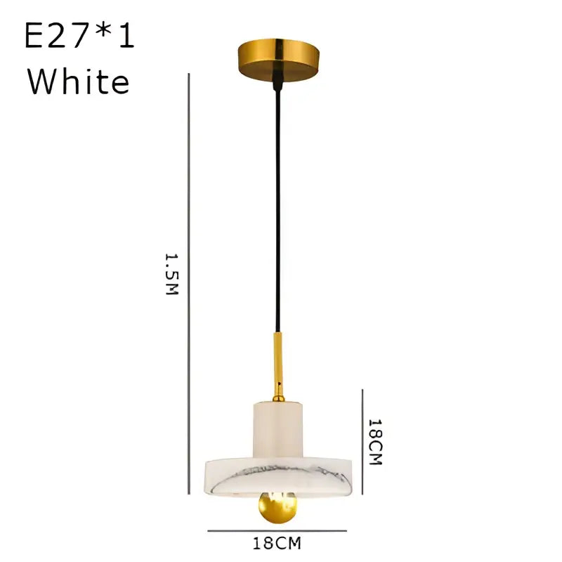 Green Marble Pendant Light