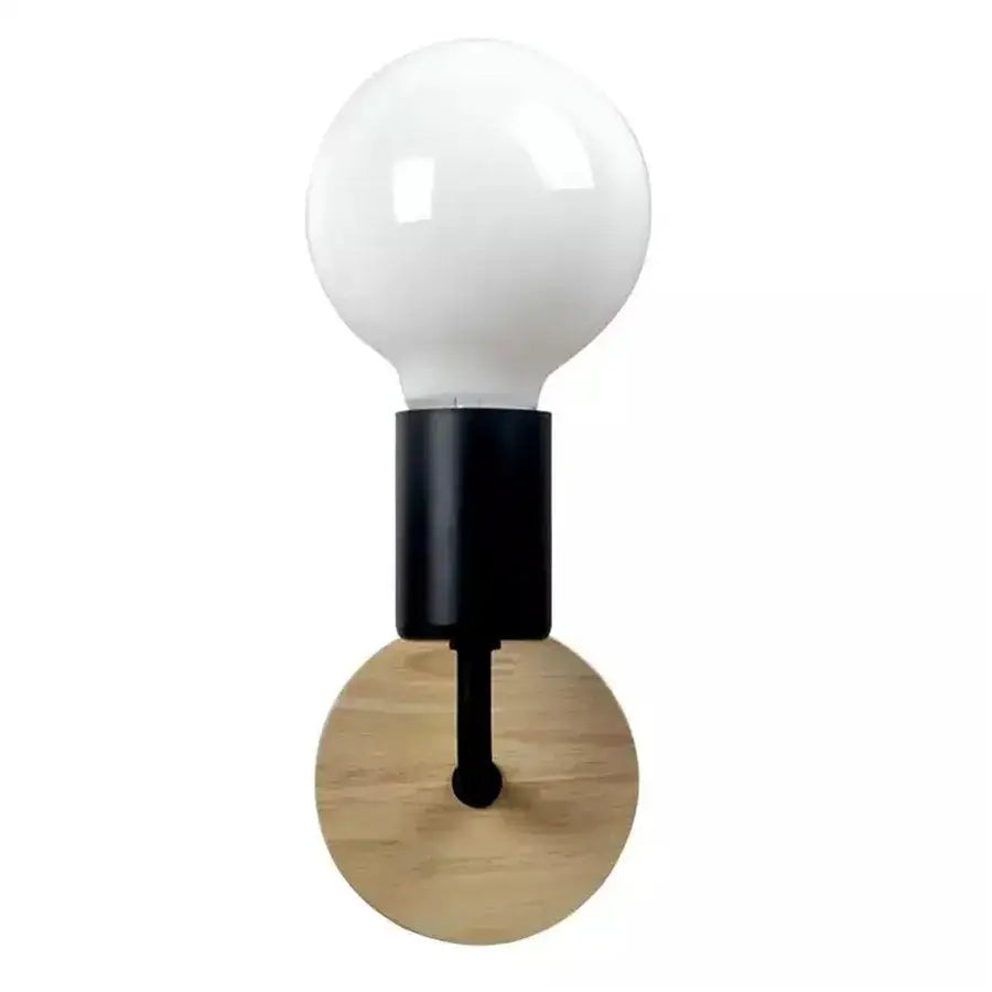 Black Iron Wall Sconce Alloy Construction for Bedrooms