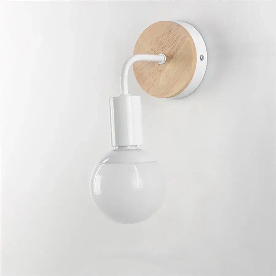 Black Iron Wall Sconce Alloy Construction for Bedrooms