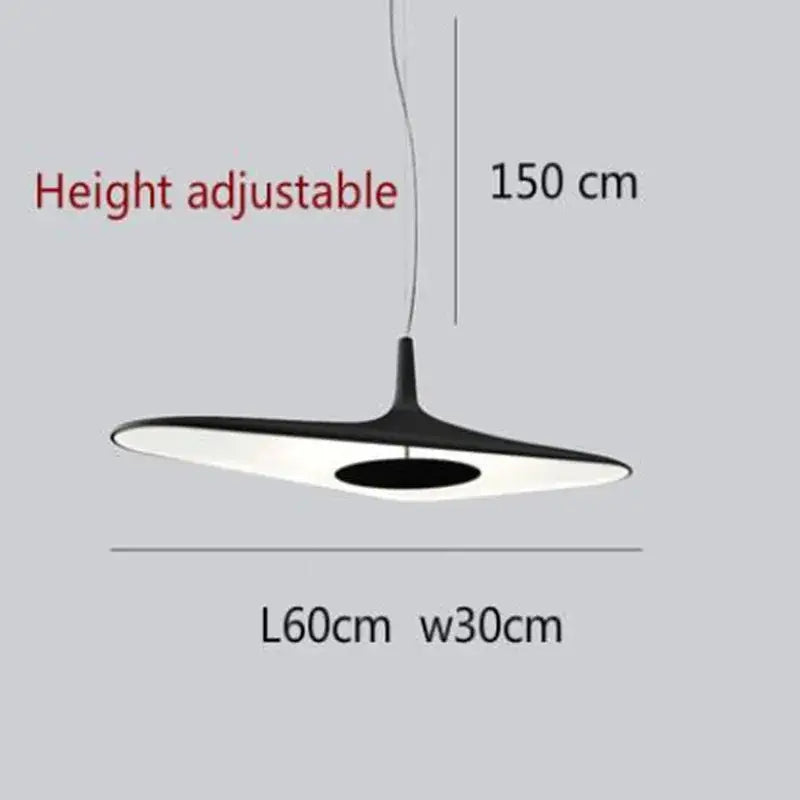 Black Irregular Pendant Light