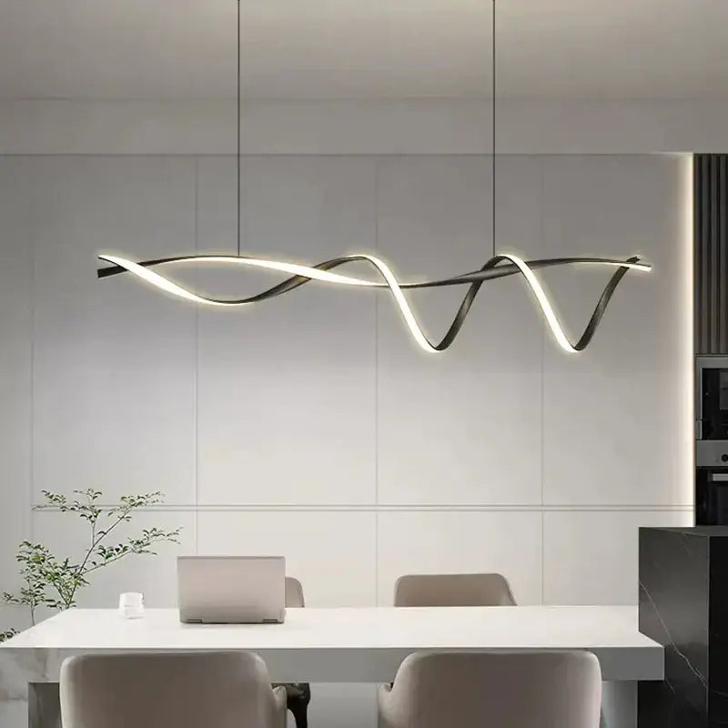 Black LED Pendant Chandelier Alexa 1160mm
