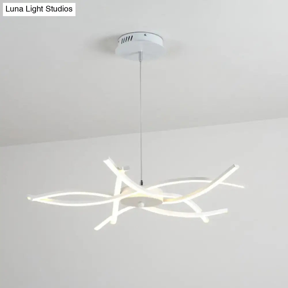 Black Floral LED Chandelier