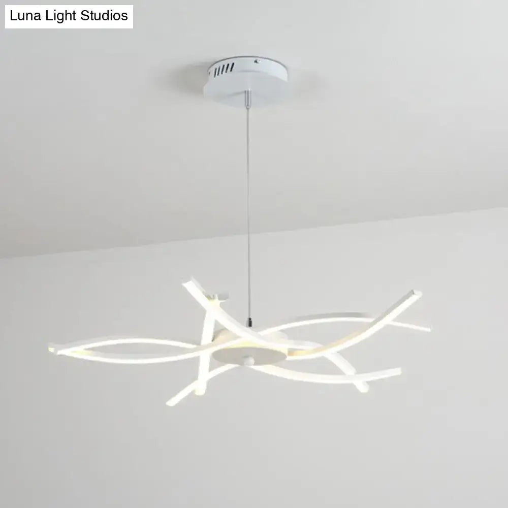 Black Floral LED Chandelier