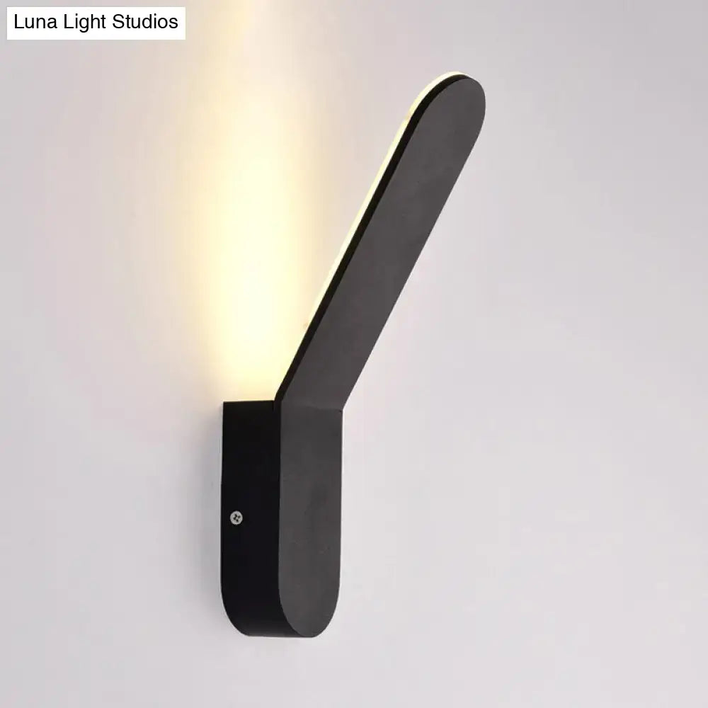Black Oval Metal Corridor Wall Sconce