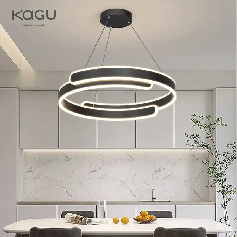 Black LED Ring Pendant