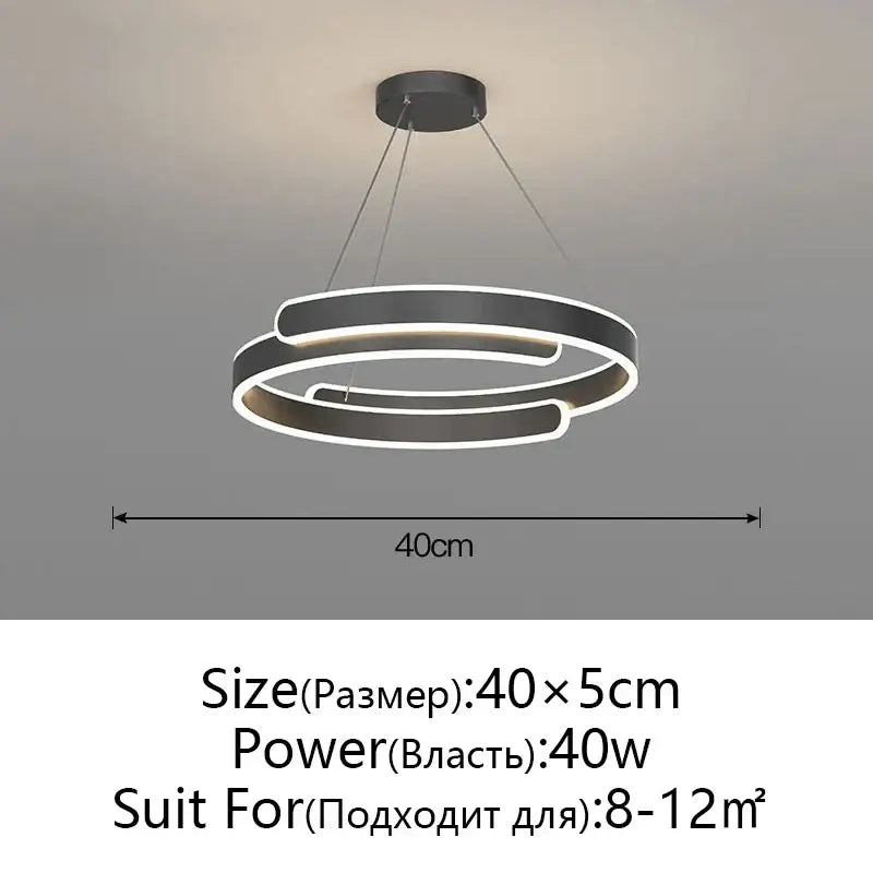 Black LED Ring Pendant