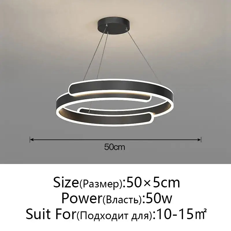 Black LED Ring Pendant