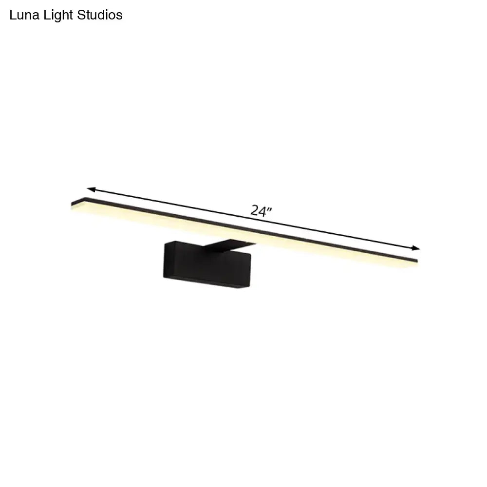 Black Glass Vanity Light