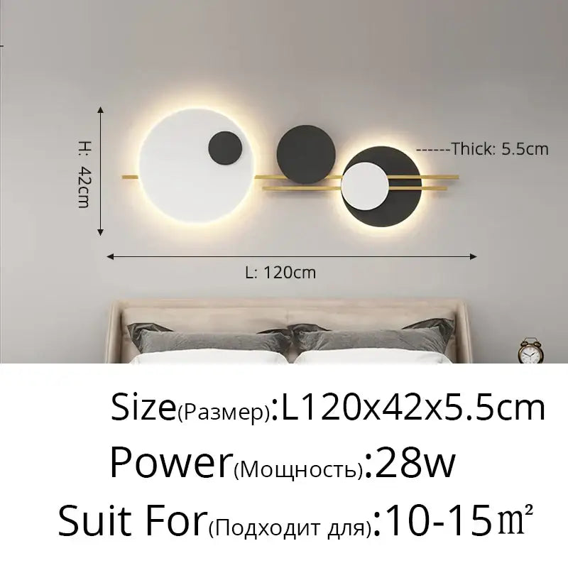 Black Geometric LED Lamp