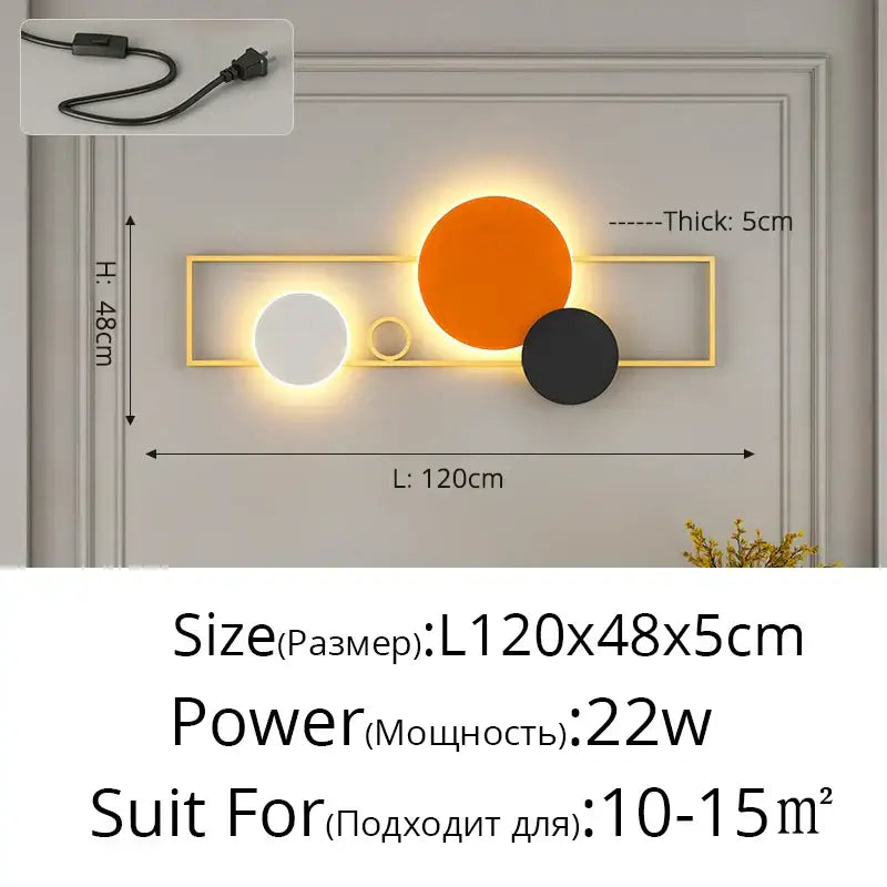 Black Geometric LED Lamp