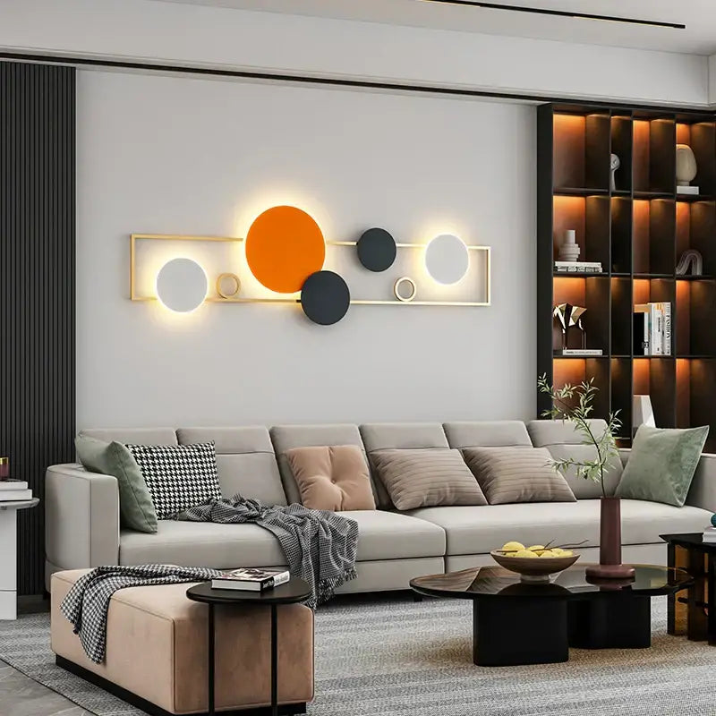 Black Geometric LED Lamp